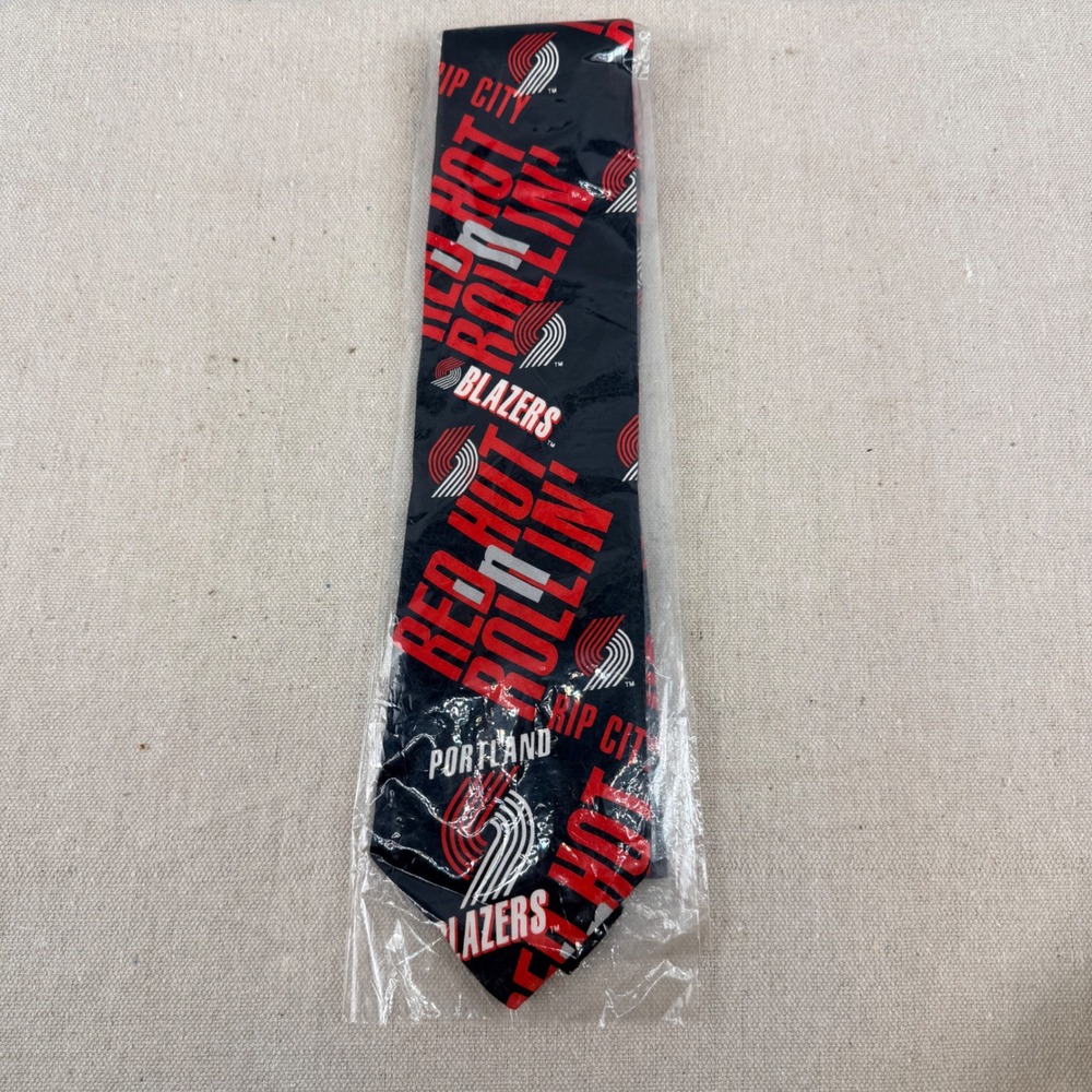 New Portland Trail Blazers Tie Alexander Lloyd Red Hot N Rollin Rip City NBA